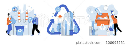 Clean city. Vector illustration. Ecology andprinciples of sustainable living are atheart of clean city The city adopts eco-friendly practices minimize its carbon footprint and environmental impact Clean city. Vector illustration. Ecology andprinciples of sustainable living are atheart of clean city The city adopts eco-friendly practices minimize its carbon footprint and environmental impact 108093231