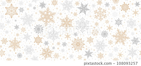 Seamless decorative Christmas background with stars and snowflakes. 108093257