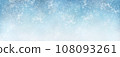 Panorama of decorative Christmas background with bokeh lights and snowflakes. 108093261