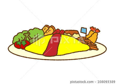 兒童午餐 蛋包飯 兒童餐盤 午餐盤 108093389