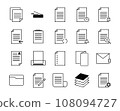 Business office document icon, symbol icons, vector icons 108094727