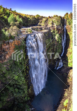 Aerial view of Lisbon Falls in Graskop, Mpumalanga, South Africa 108094993