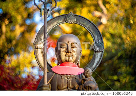 秋天，妙心寺和泰藏院的水子地藏站在秋光的漩渦中 108095243
