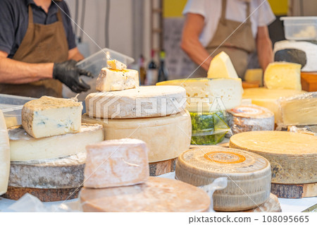 cheeses on the market in Verona Italy cheeses on the market in Verona Italy 108095665