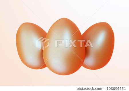 Three Chocolate Easter Eggs, sweet eastertime, 3d illustration Three Chocolate Easter Eggs, sweet eastertime, 3d illustration 108096351