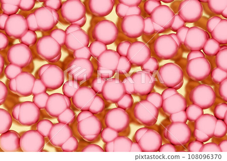 Pink 3d chaotic spheres abstract background, concept of molecules and atoms, 3d rendering Pink 3d chaotic spheres abstract background, concept of molecules and atoms, 3d rendering 108096370