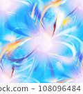 Abstract shapes of loops on blue background. The Big Bang Theory concept. Digital fractal art. 3d render 108096484
