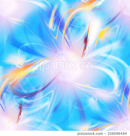 Abstract shapes of loops on blue background. The Big Bang Theory concept. Digital fractal art. 3d render Abstract shapes of loops on blue background. The Big Bang Theory concept. Digital fractal art. 3d render 108096484