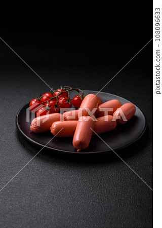 Delicious fresh vegetarian sausage or sausage made from vegetable protein tofu or seitan 108096633