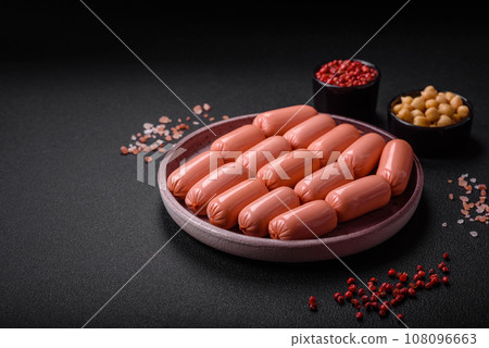 Delicious fresh vegetarian sausage or sausage made from vegetable protein tofu or seitan Delicious fresh vegetarian sausage or sausage made from vegetable protein tofu or seitan 108096663