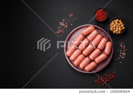 Delicious fresh vegetarian sausage or sausage made from vegetable protein tofu or seitan Delicious fresh vegetarian sausage or sausage made from vegetable protein tofu or seitan 108096664