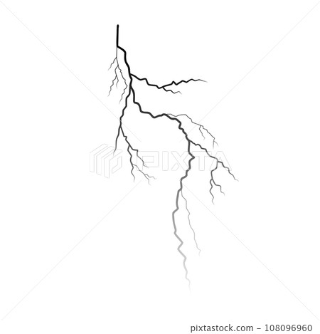 lightning silhouette. Element for thunderstorm design. Vector illustration EPS10 lightning silhouette. Element for thunderstorm design. Vector illustration EPS10 108096960