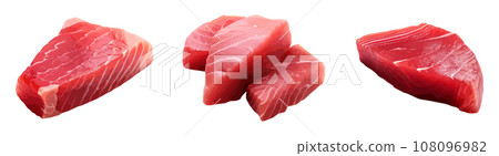 Ahi tuna vector set isolated on white background Ahi tuna vector set isolated on white background 108096982