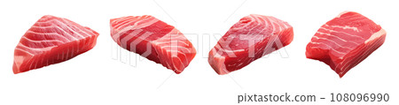 Ahi tuna vector set isolated on white background Ahi tuna vector set isolated on white background 108096990