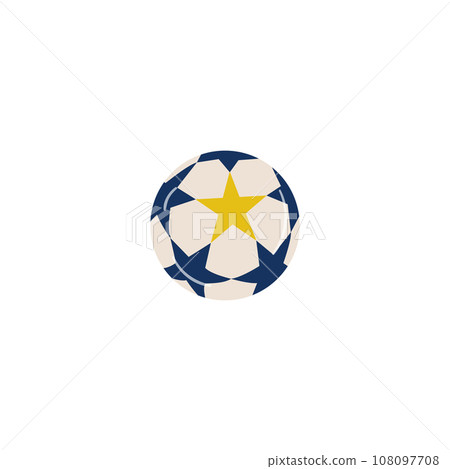 Ball with stars ornament for football game. 108097708