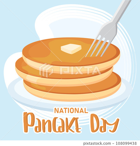 Pancake day poster Traditional food Vector 108099438