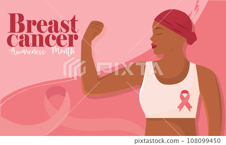 Breast cancer poster Pink ribbon Self-examination Vector Breast cancer poster Pink ribbon Self-examination Vector 108099450