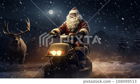 Santa Claus riding a vehicle 10 Santa Claus riding a vehicle 10 108099513