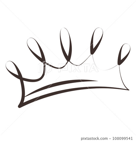Isolated hand drawn royalty crown icon Vector Isolated hand drawn royalty crown icon Vector 108099541