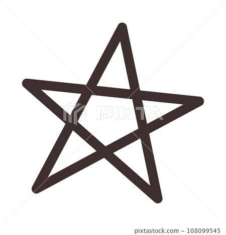 Isolated hand drawn star shape icon Vector Isolated hand drawn star shape icon Vector 108099545