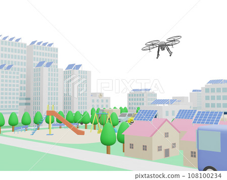 Drone aerial photography illustration 108100234