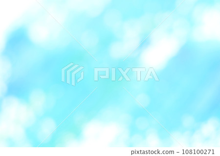 蓬鬆的藍綠色柔和背景球散景/圓形散景 108100271