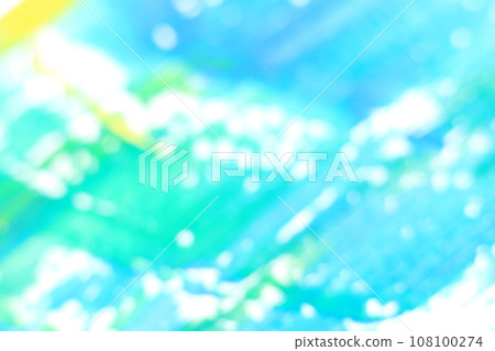 Fluffy bluish-green pastel background Ball bokeh / round bokeh 108100274