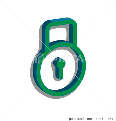 Illustration Vector graphic of padlock icon template 108100465