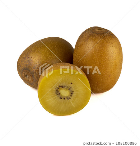 Golden kiwi isolated on white background Golden kiwi isolated on white background 108100886