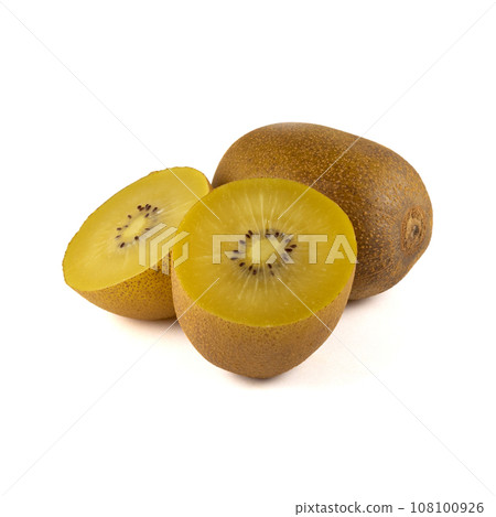 Golden kiwi isolated on white background Golden kiwi isolated on white background 108100926