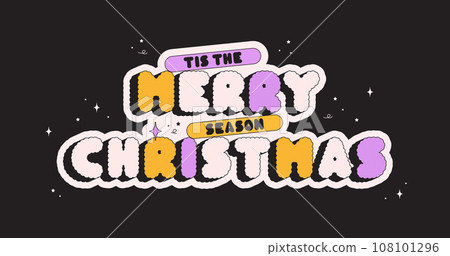 Cartoon funny label. 108101296