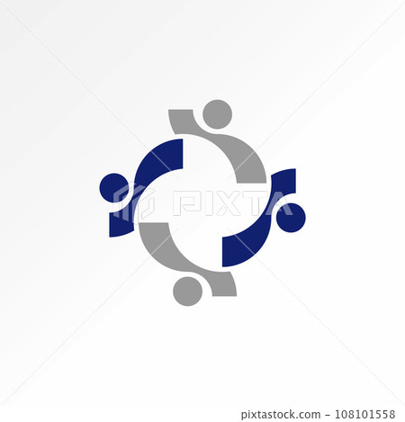 Logo design graphic concept creative abstract premium vector stock sign 4 initial S font like happy active human propeller. Related monogram community 108101558
