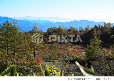 Shiga Kusatsu Plateau Route View from near Sesshogawara Mountain scenery 108101730