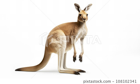Kangaroo white background 108102341