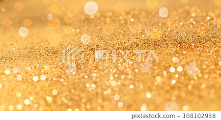 Beautiful particles floating midair, shallow depth of field. Glitter elegant design elements. 108102938