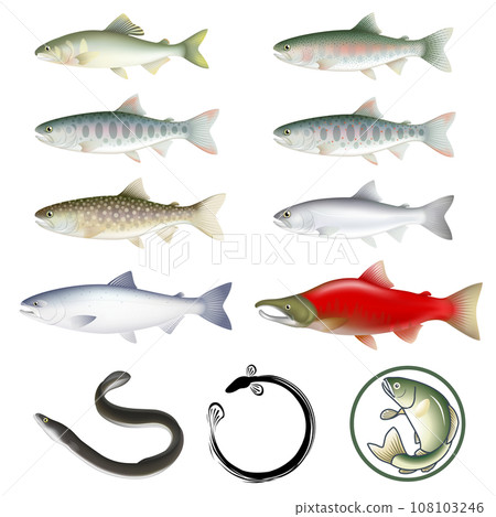 Delicious river fish set Delicious river fish set 108103246