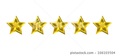Five stars rating vector icon Five stars rating vector icon 108103504