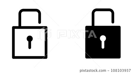 Illustration Vector graphic of padlock icon template 108103937