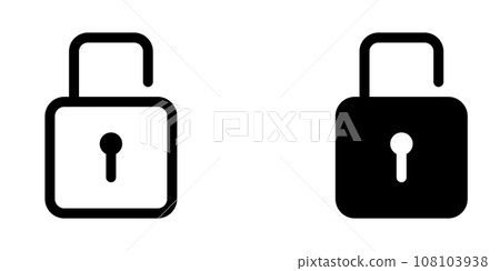 Illustration Vector graphic of padlock icon template 108103938