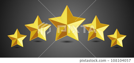 Five stars rating vector icon 108104057