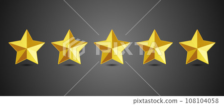 Five stars rating vector icon Five stars rating vector icon 108104058