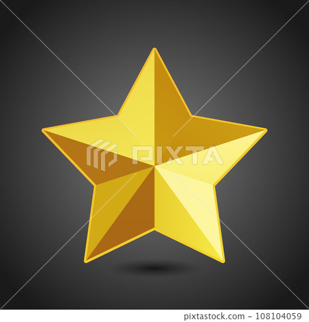 3d golden star vector icon 108104059