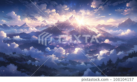 [AI 生成影像] 雪山、夜空 11 108104157