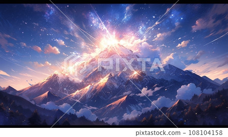 [AI 生成影像] 雪山、夜空 12 108104158