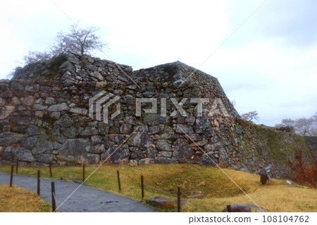 Takeda Castle's main castle tower stone wall Takeda Castle's main castle tower stone wall 108104762