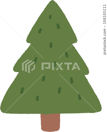 Christmas pine tree hand drawn 108105211
