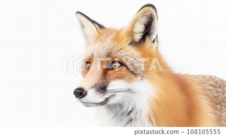 狐狸白色背景 108105555