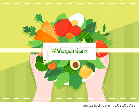 Vegan Life Illustration to Protect the Earth Vegan Life Illustration to Protect the Earth 108105783