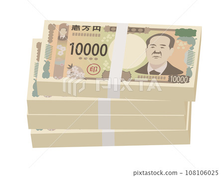 Wagon of 10,000 yen bill Wagon of 10,000 yen bill 108106025