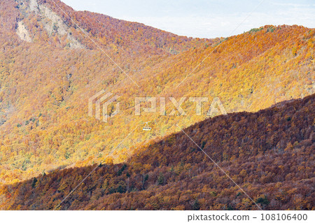 秋天的山形藏王 - 從百萬院露台看到的藏王天空纜車 - 山形縣山形市 108106400